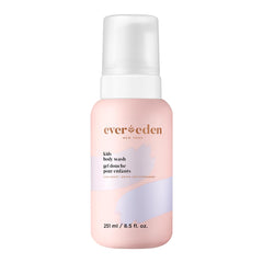 Evereden bottle front packaging showing gentle kids body wash benefits