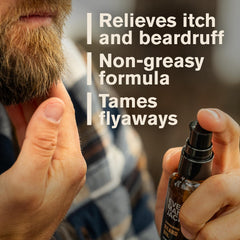Every Man Jack bottle held in hand showing actual size and travel-friendly benefit