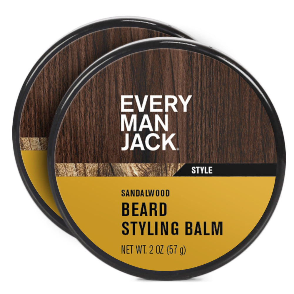 Every Man Jack front packaging showing two tins and benefit of everyday grooming