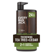 Every Man Jack front label on 24 oz bottle showing bold branding and scent