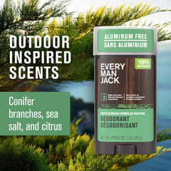 Every Man Jack open cap showing clear glide deodorant in use