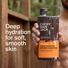 Every Man Jack being poured in a shower to show easy use benefit
