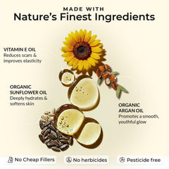 Everyday Beauty label close-up showing USDA certified organic reassurance benefit