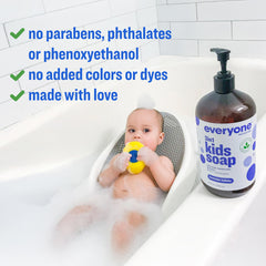 everyone for every body foamy lavender bubbles demonstrating gentle cleansing