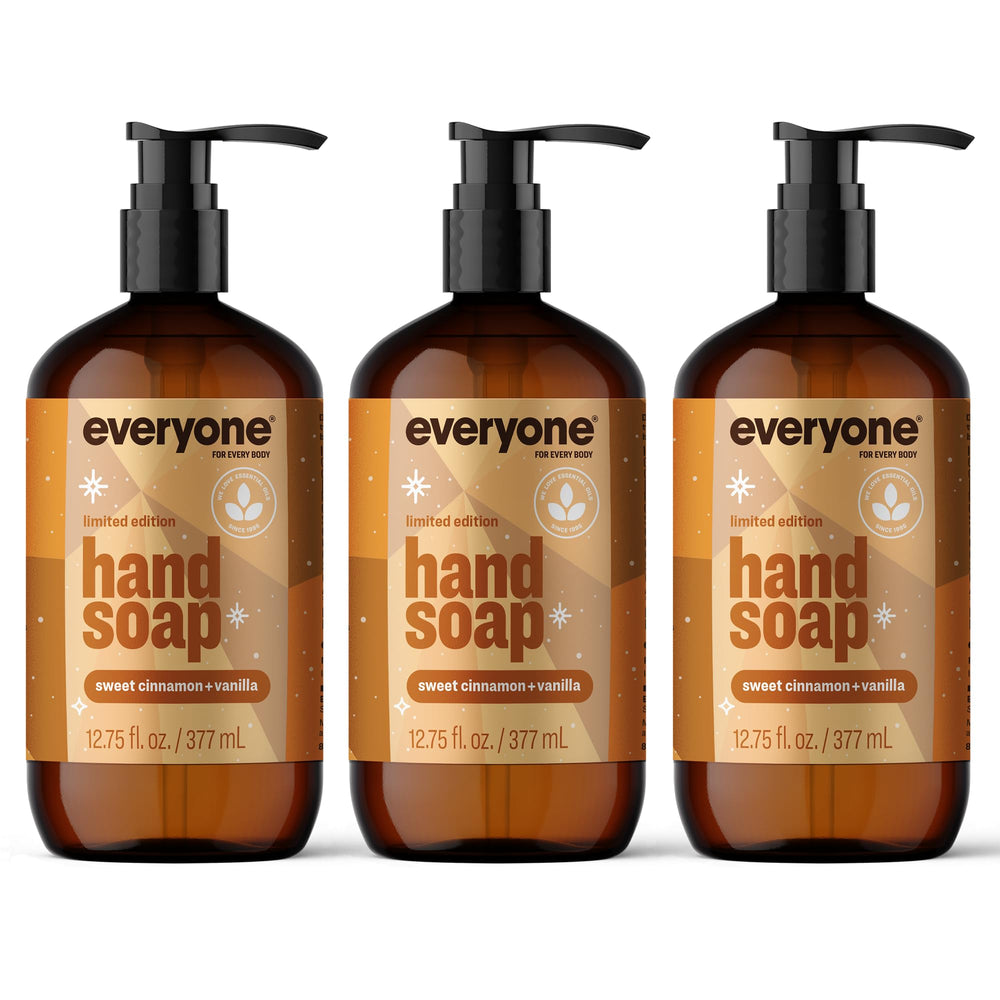 everyone bottle front view showing seasonal cinnamon vanilla scent and gift appeal