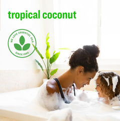 Everyone bubble bath in tub with foamy bubbles creating playful bath experiences