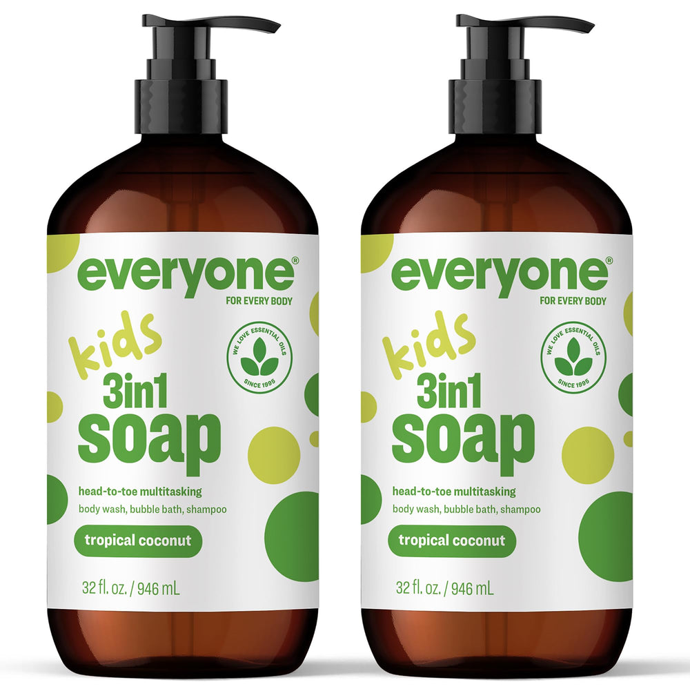 Everyone front packaging showing two 32 oz recycled bottles, great value