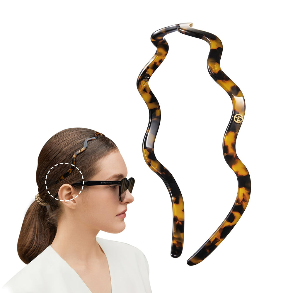 EVITA PERONI front packaging showing tortoise headband and gift box, polished presentation benefit