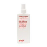 EVO Happy Campers front bottle showing label and size, clear product benefits