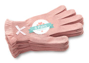 Evridwear front packaging showing featherweight pink gloves and benefits