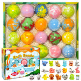 Excalla front packaging showing 20 bath bombs and gift-ready box benefits