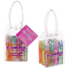 Expressions Girl open case with 24 glosses showing variety and easy storage