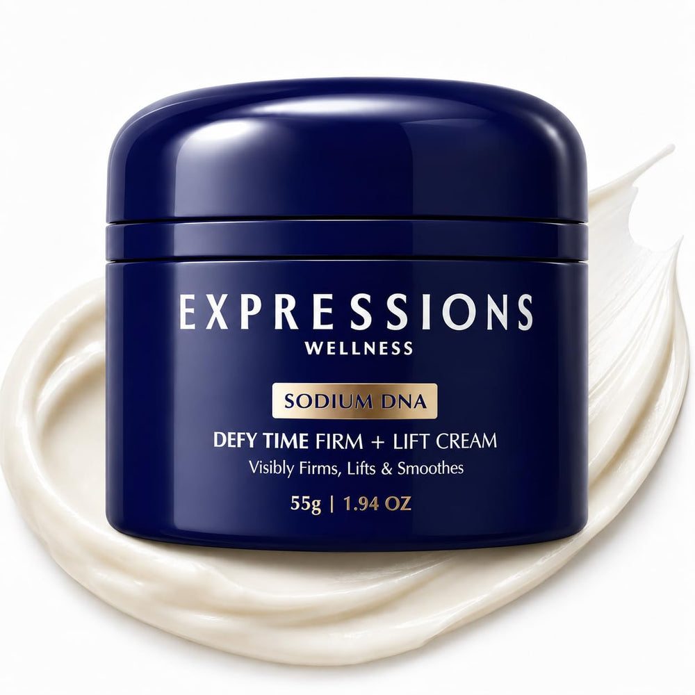 EXPRESSIONS WELLNESS front jar view showing clean packaging and lightweight benefit