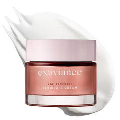EXUVIANCE jar front view showing product and refined design for premium hydration