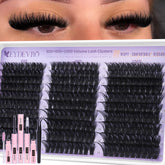 EYDEVRO front packaging showing full lash cluster kit and tools benefit easy selection