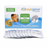 EyeGiene refill pack front view showing compact 30-pair supply and convenience
