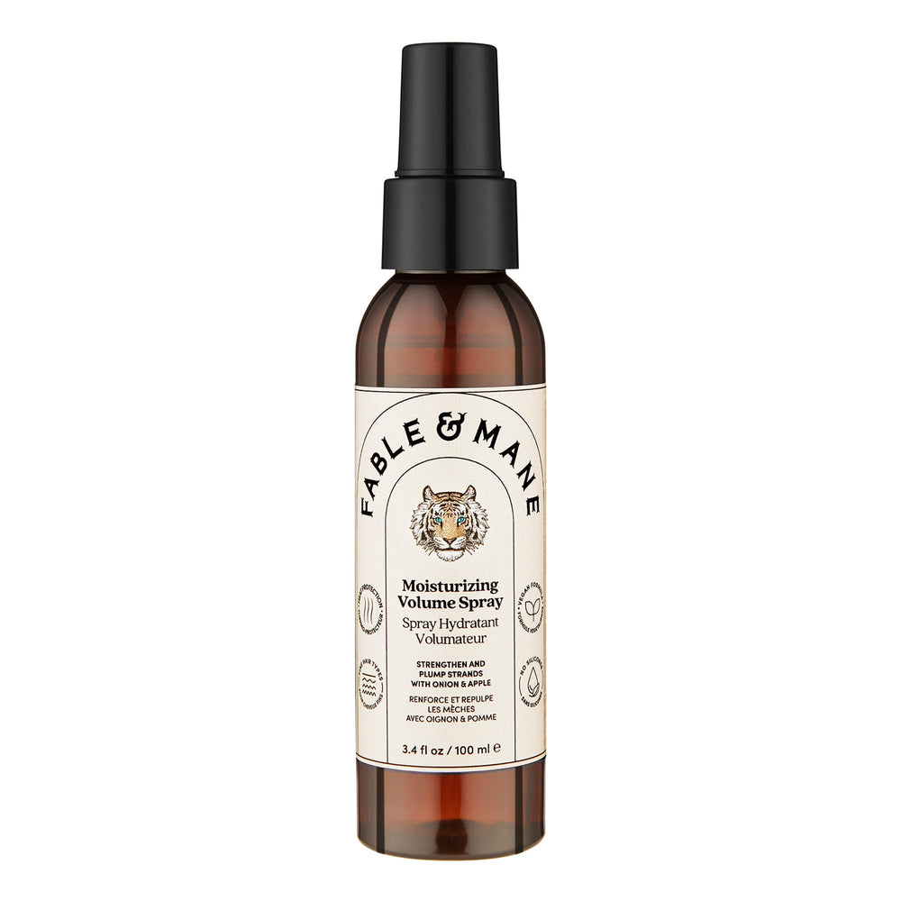 Fable & Mane front packaging showing bottle and logo, communicates premium volume benefit