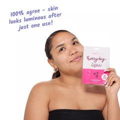 FACETORY single mask pouch with pearl extract label for brightening
