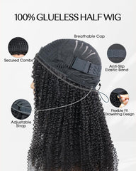 FACMOOD flip-over headband style in use for instant no-glue styling