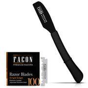 FACON front view of razor kit showing complete set and benefits of preparedness