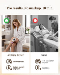 Faine device held in hand to show size and scale for easy home treatments