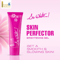 FAIR & WHITE gel texture closeup showing smooth consistency benefit: easy absorption