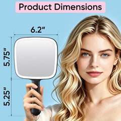 Famihomii LED lights activated showing even illumination for flawless makeup