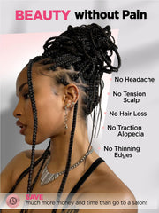 FANCEE close-up of braid texture and synthetic fiber offering soft, low-shed finish