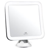 Fancii front view of square mirror showing cordless design and clean reflection