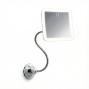 Fancii front view of mirror showing gooseneck and 10x magnification benefit