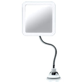 Fancii front view of mirror showing compact design and LED benefits