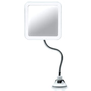 Fancii front view of mirror showing compact design and LED benefits
