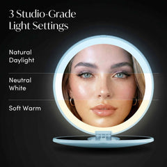 Fancii Taylor LED lights in three color temperatures for accurate makeup