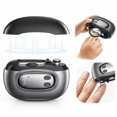 FANGLEI front view showing device and accessories for compact storage benefit