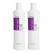 Fanola No Yellow front packaging showing twin 11.8 oz bottles and product benefit