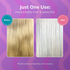 Fanola in-use applying to wet hair showing easy at-home toning