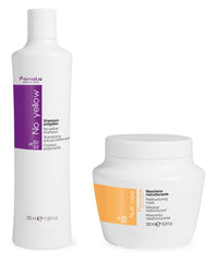 Fanola No Yellow Shampoo front packaging showing violet toner benefits
