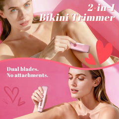 Fanovae trimmer held in hand to show size and travel convenience