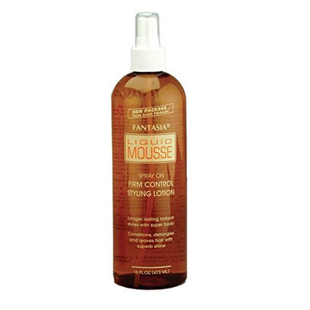 Fantasia bottle front view showing label and size, highlights convenience and hold