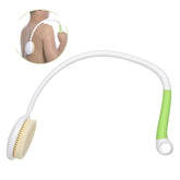 Fanwer front view of back brush showing design and benefits of easy reach