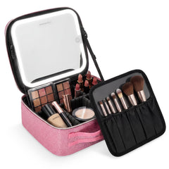Fanwoli front packaging showing compact glitter case and zipper, stylish protection