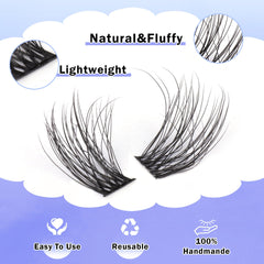 FANXITON lash clusters arranged on tray ready-to-use for faster application