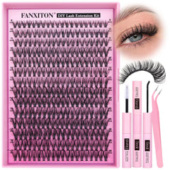 FANXITON front packaging showcasing full lash cluster kit convenience