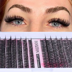 FANXITON precision tweezers with lash bond demonstrating ease of placement