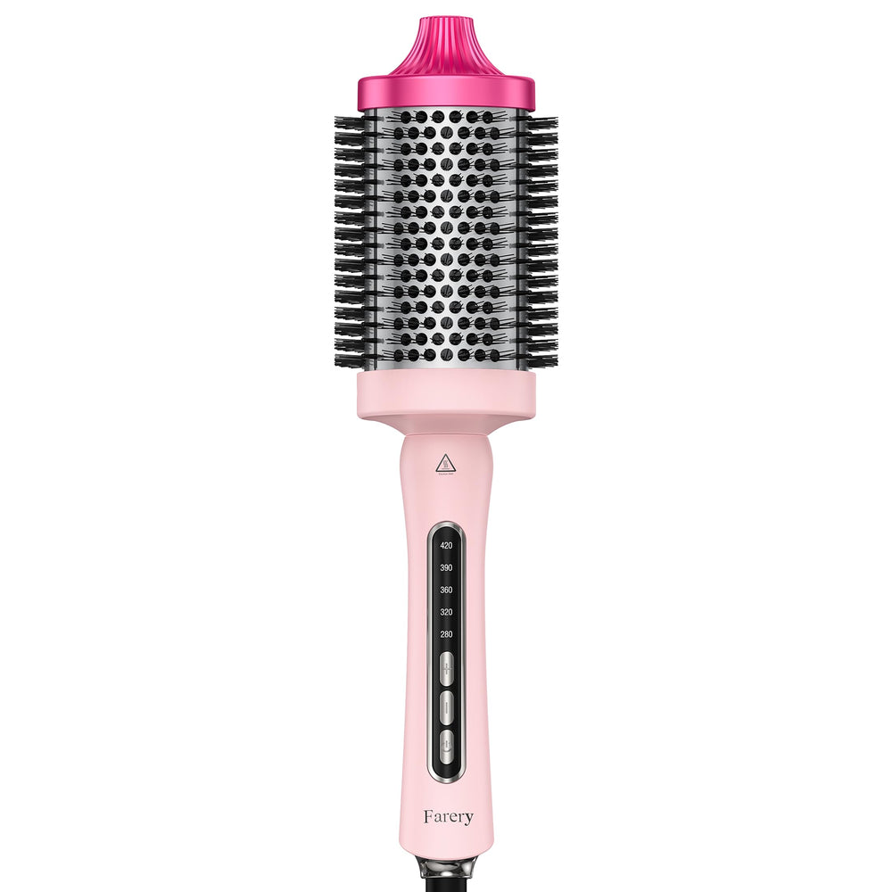 FARERY large barrel front view showing its pink finish and salon-style volume benefit