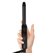 FARERY mini curler front view showing compact design and clamp for travel convenience