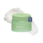 Farmacy jar front view showing product branding and travel size benefit