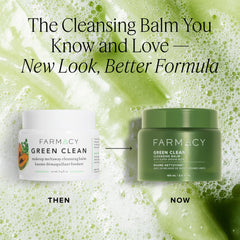 Farmacy Green Clean creamy balm texture swatch demonstrating smooth, melt-into-oil feel