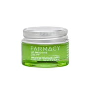 Farmacy jar front view showing pear kiwi balm and recyclable packaging benefit