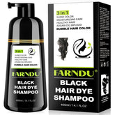 Farndu front packaging showing product and benefit of easy gray coverage